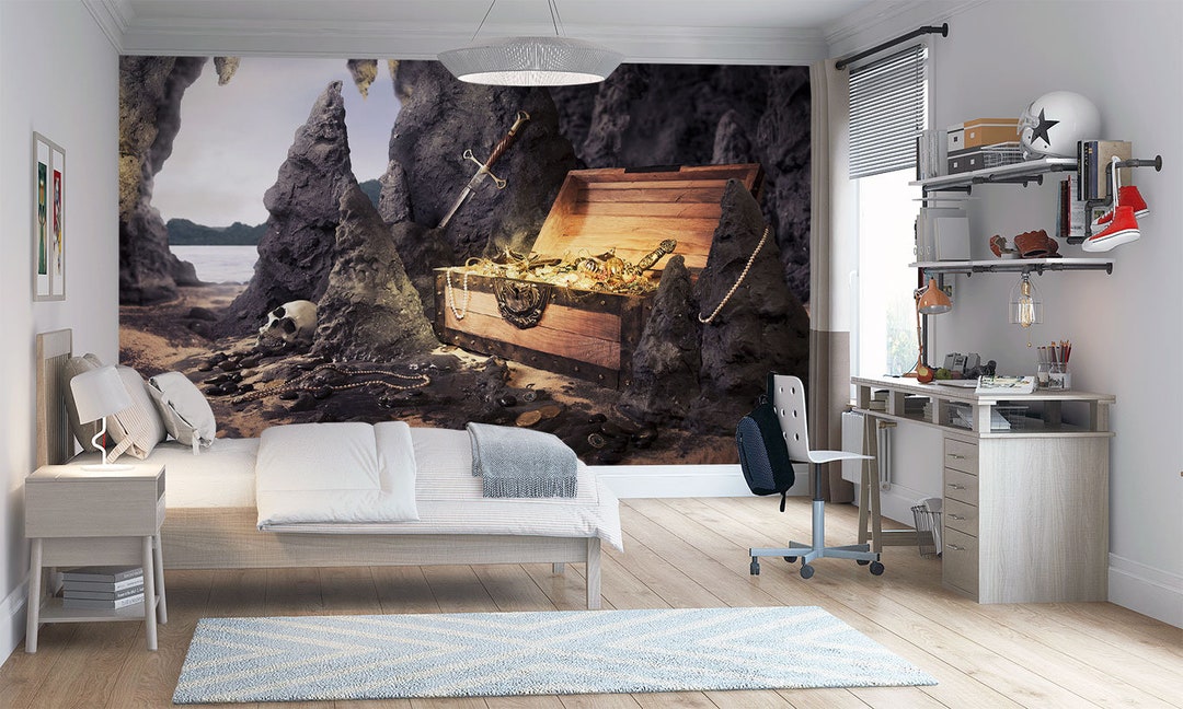 Pirate Gaming Wall Mural Wallpaper Custom Made Wallpaper for - Etsy