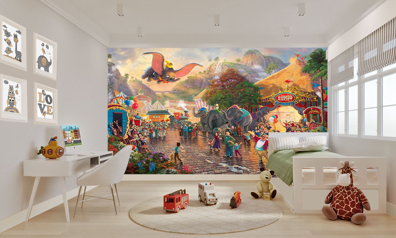 Dumbo Wallpaper Mural Custom Made Wallpaper for Any Room Etsy UK