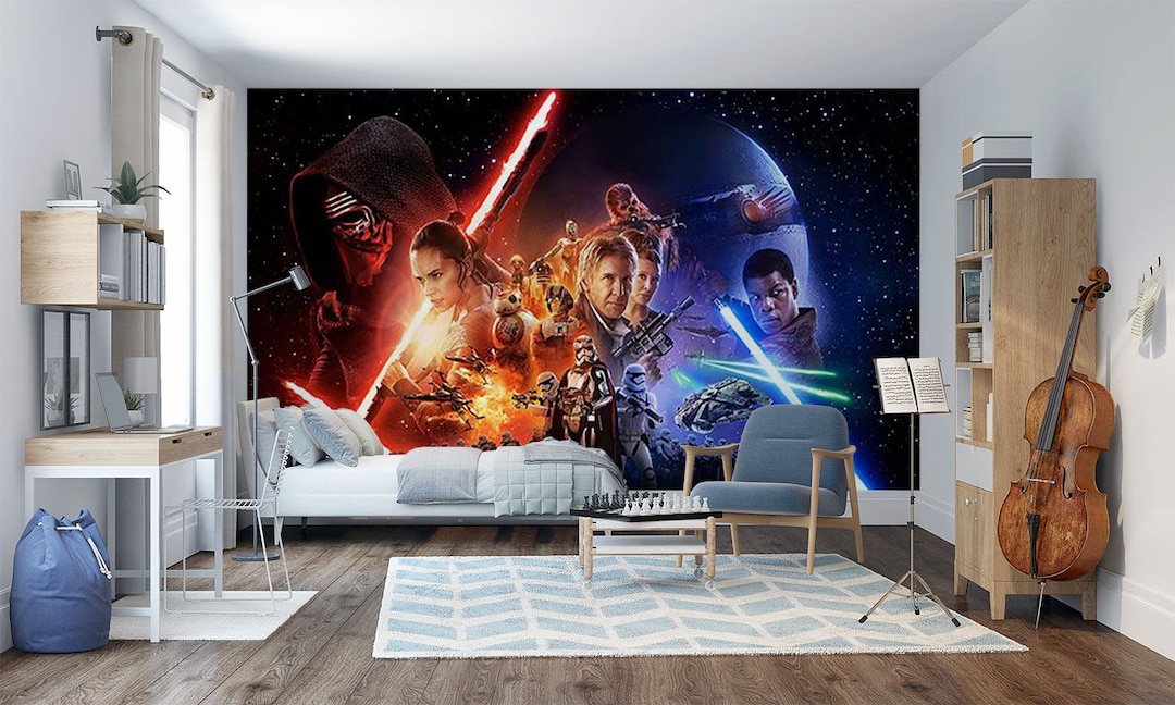 Star Wars Wallpaper Mural Custom Made Wallpaper for Any Room - Etsy