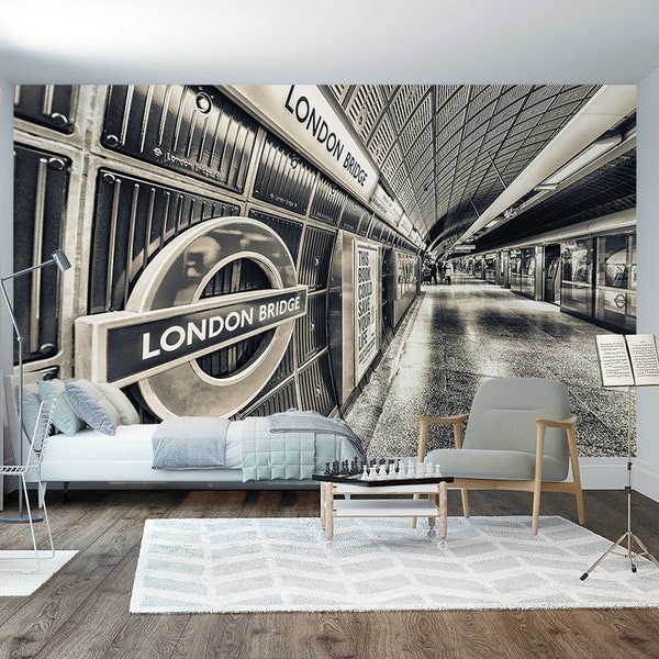 London Wall Mural Etsy