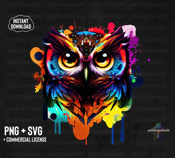 Colorful Graffiti Owl PNG, Owl Clip Art, Owl Sublimation, PNG SVG Owl Design  Download, Instant Download, Commercial License, Owl Graphic - Etsy Finland