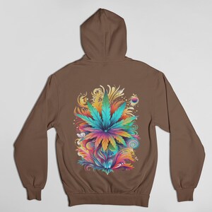 Trippy Weed T Shirt Design Download, Colorful Digital Print, Psychedelic tshirt Print, Abstract art Sublimation, Trippy T-shirt Sublimation image 4