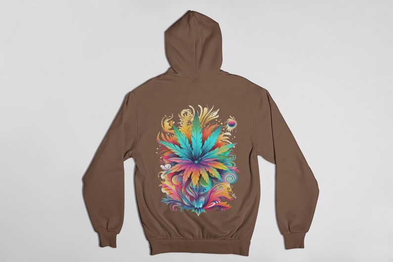 Trippy Weed T Shirt Design Download, Colorful Digital Print, Psychedelic tshirt Print, Abstract art Sublimation, Trippy T-shirt Sublimation image 4