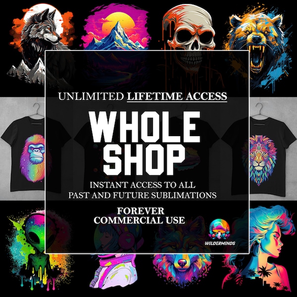 Whole Shop T Shirt Design Bundle Download, T Shirt Sublimations, 500+ Designs, High Quality Files, Commercial Use, Unlimited Access, Clipart