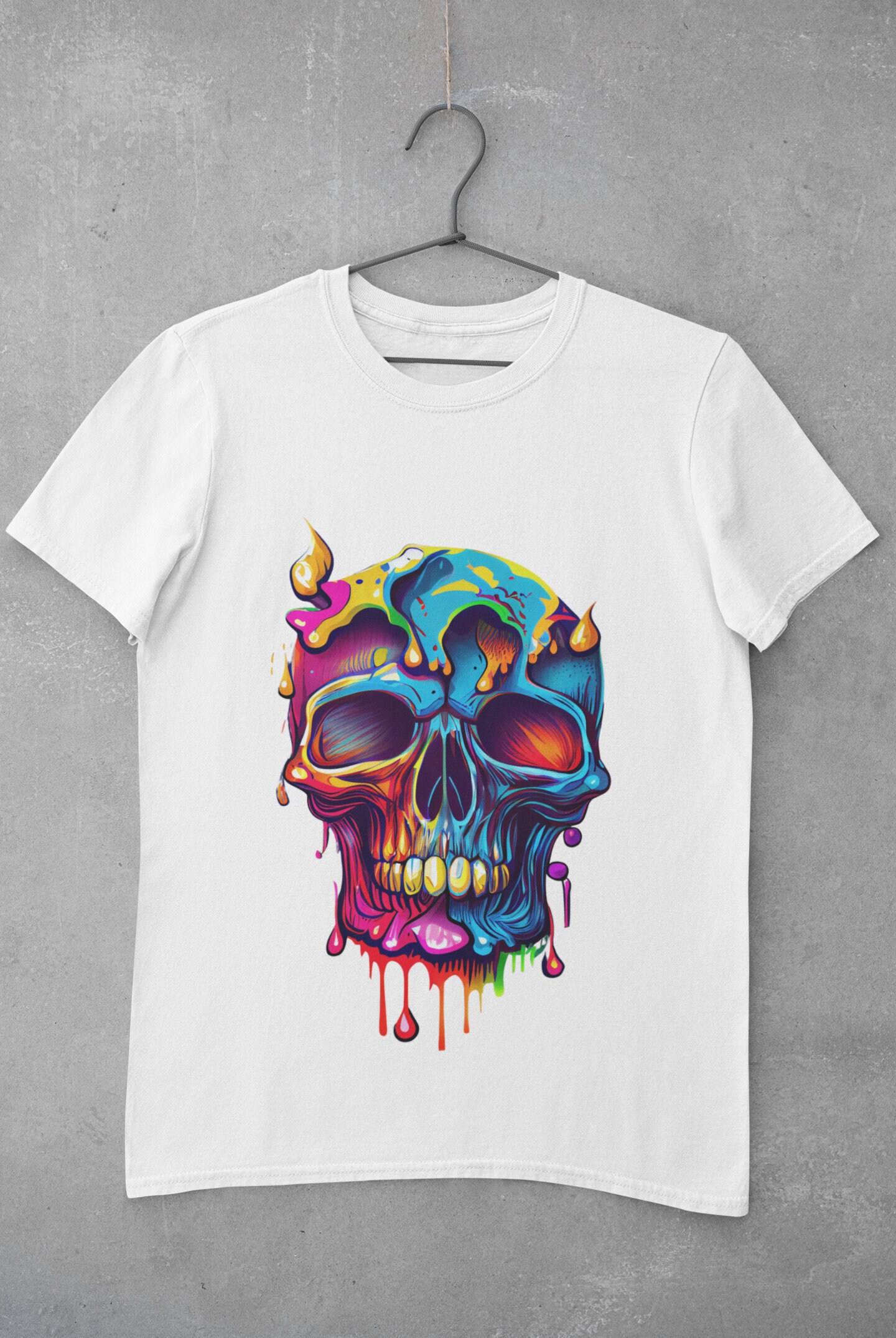 t-shirt print with blue skull on white 7883972 Vector Art at Vecteezy