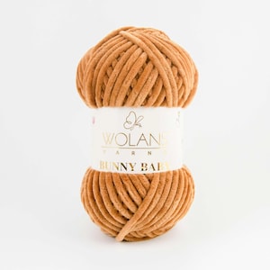 Wolans Bunny Baby  100g/120m, knitting yarns, crochet plushie amigurumi yarns for toys, blanket, cardigan, scarf, pillow, soft velvet yarns.