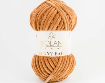 Wolans Bunny Baby Yarn: Soft Polyester Plushie Amigurumi, 100g