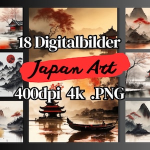 18 Digitalbilder &quot;Japan Art&quot; Megapack *DIGITAL DOWNLOAD* #free for commercial use# .png 400dpi