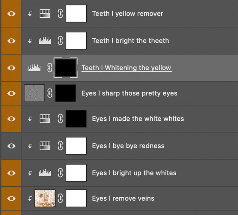 Eye Sharpening Action / Eye Retouch Editing / Portrait