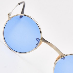Vintage eye glasses 1920s/no name /blue sunglasses round ,Round eyeglasses,Men&#39;s Glasses ,Round eyewear,black eyeglasses,small size glasses