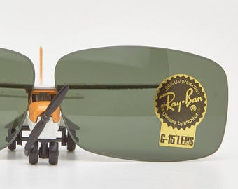 ルックスオティカ製レイバン レクタングルレンズ 58mm サングラス用レンズ 2000年代