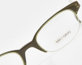 occhiali vintage anni 2000/occhiali marroni verdi MIKI NINN di ALAIN Mikli/occhiali cat eye/occhiali da donna/occhiali sottili/hipsters