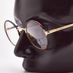 Occhiali da vista vintage OLIVER di VALENTINO 1335 Montatura rotonda in metallo Hipsters Rockabilly Alla moda anni '80