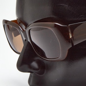 brown chunky eyeglasses ALAIN MIKLI PARIS A0487 eyewear/narrow eyeglasses/brown frame/France handmade frame/tortoise glasses
