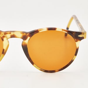 tortoiseshell sunglasses by ZEISS 4088 Vintage Retro Steampunk, Panto Classic style. Amber lenses frames 90s