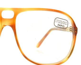 Original Vintage Selbsttönende Sonnenbrille FILOS Aviator Schildpatt Frames, Oversized Brillen Mode