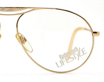 Rodenstock 7068 GM D Lifestyle Series Vintage Aviator Metal Gold