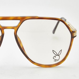 Playboy 4616 Vintage Aviator Glasses, Tortoiseshell Oversized  Frame 1980s Optyl Original Vintage Eyeglasses