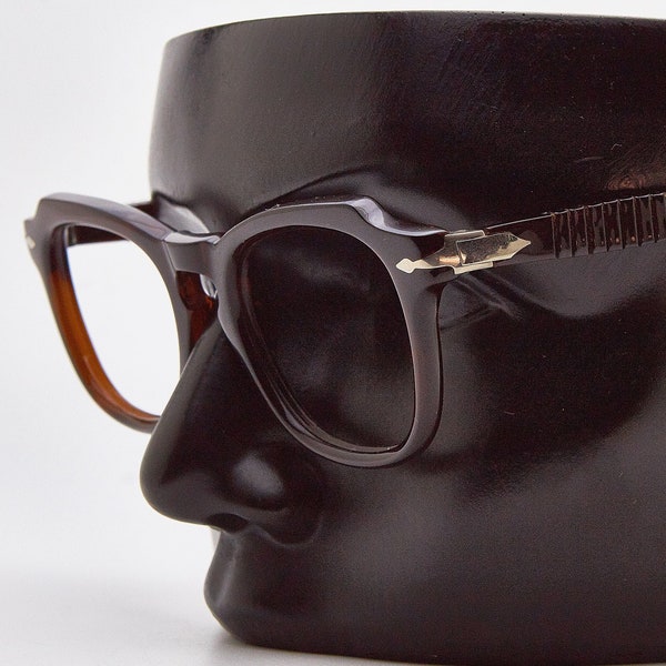 Vintage Men's 1950s eyeglasses PERSOL RATTI BERRY Butterfly eyeglasses Frame Brown eyeglasses 50s,retro eyeglasses,retro glasses