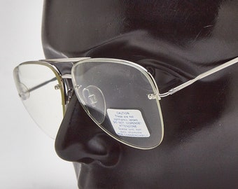 Lunettes de vue aviateur SAFILO UFO1 vintage, monture argentée des années 1980