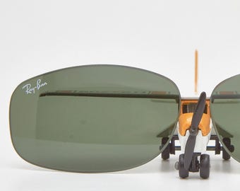 Lentes rectangulares Ray Ban de Luxottica, lentes de 56 mm para gafas de sol de la década de 2000