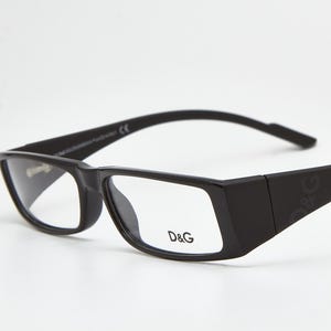 Dolce & Gabbana Y2K Black Rectangle Eyeglasses – Office Siren
