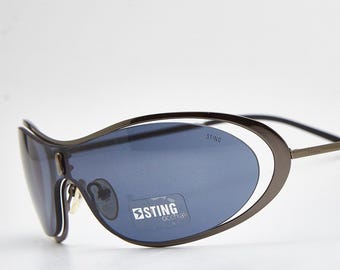 Gafas de sol Y2K STING SS4553 Shield Italia 2000s / RAVE Cyberpunk Matrix Futuristic Wraparound Festival Eyewear