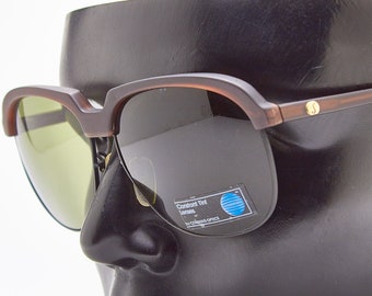 Vintage Serengeti Aviator Sunglasses, Gold Tortoise Shell, 80s Eyewear