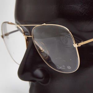 DELBA ACCIAIO PL golden Aviator eyeglasses,Men&#39;s Glasses 80s,Aviator glasses,1980s sunglasses eyeglasses,oversized eyeglasses,aviator frame