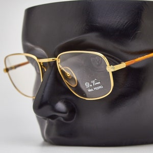 vintage oval eyeglasses-DA VINCI golden glasses-eyeglasses gold oval glasses-vintage eye glasses-oval frame golden-tortoise eyeglasses