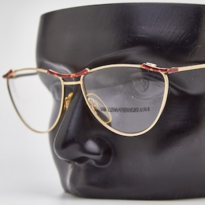 Vintage Cateye glasses 1980s LINO VENEZIANI L.V.336-605 CatEye Gold Eyeglasses Cat-Eye Glasses 80s golden glasses-golden frame