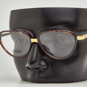 Vintage Cateye glasses 1980s MISSONI M803 Retro Frame Tortoise Gold Woman Retro Eyeglasses Cat-Eye Glasses 80s