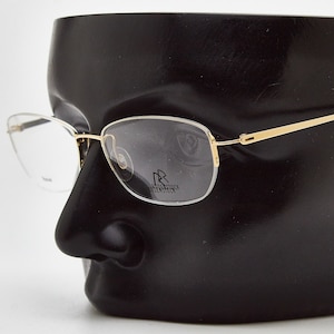 Vintage RODENSTOCK eyeglasses R2305 B 52-16 135 Gold eyeglasses,Titanium frame,oval eyeglasses Classic Light Frame  Fashionable 00s