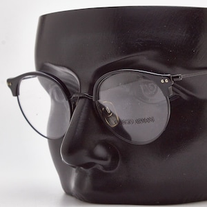 GIORGIO ARMANI Vintage eyeglasses Man&#39;s Retro ’90s Glasses Gifts for Man Eyewear black cateye frame eyeglasses