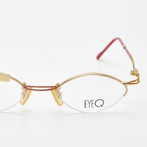 Vintage Flair Eyeq 811 Gold Oval Glasses | 90s Thin Wire Frames