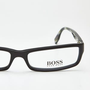 Rechteckige Brillenfassung BOSS Hugo Boss Y2K - Schmales Schwarz