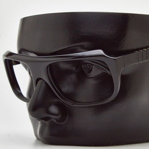 Occhiali da vista da uomo anni &#39;80 vintage PERSOL RATTI 6286 Nero/Massiccio Nero con montatura in acetato Occhiali da sole aviatore Pilot anni &#39;70