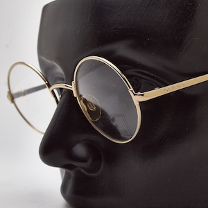 Occhiali da vista vintage OLIVER di VALENTINO 1353 903 Montatura rotonda in metallo Hipsters Rockabilly Alla moda anni '80