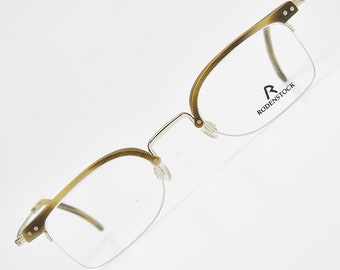 Lunettes de vue RODENSTOCK vintage R4385 B, argent et écaille, monture en titane, lunettes de vue oeil de chat, lunettes en argent, lunettes oeil de chat