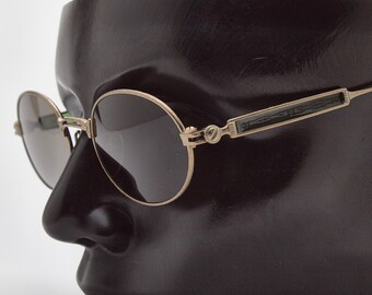 Jean Paul Gaultier 55-0011, Vintage 90s Antique Gold Steampunk 