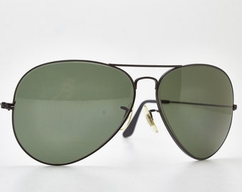 Vintage Ray-Ban Aviator Sunglasses, Bausch & Lomb, 80s Golden Glasses