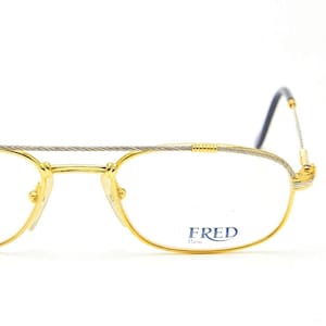 Fred Fregate 24K Gold Filled Eyeglasses | 1990s Nautical Rope Temple