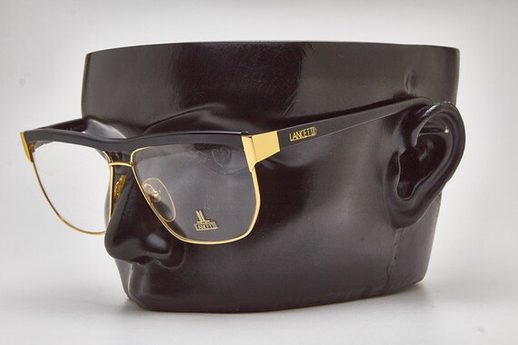 Vintage Woman Eyewear 1980 s LANCETI 4008 COL.548 58 12 135 Gafas negras doradas Mariposa Oversize Pin Up Frame to Sunglasses Lady s 80s Etsy Espana