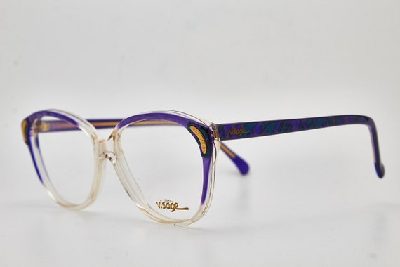Vintage Cateye glasses 1980s LIGNE VISAGE V1053 V… - image 3
