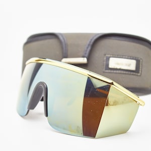 iconic eyewear 1990 GIANNI VERSACE Mod.790 0030 Mirrorles Color Lenses Vintage Sunglasses Man Italy Woman Oversize Moda 90&#39;s Disco Eyewear