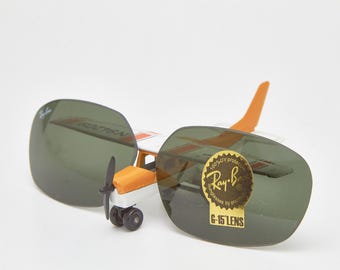 Lentes rectangulares Ray Ban de Luxottica, lentes de 58 mm para gafas de sol de la década de 2000