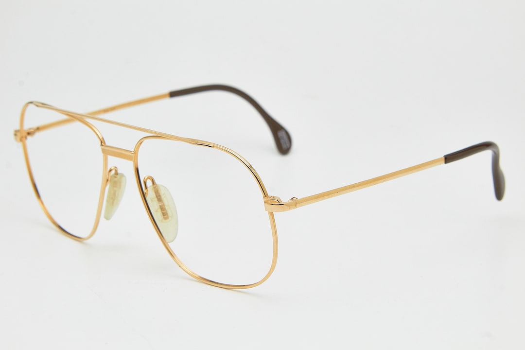 Vintage MARWITZ Gold Aviator Glasses, 80s Metal Oversized Eyewear