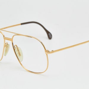 Vintage MARWITZ Gold Aviator Glasses, 80s Metal Oversized Eyewear