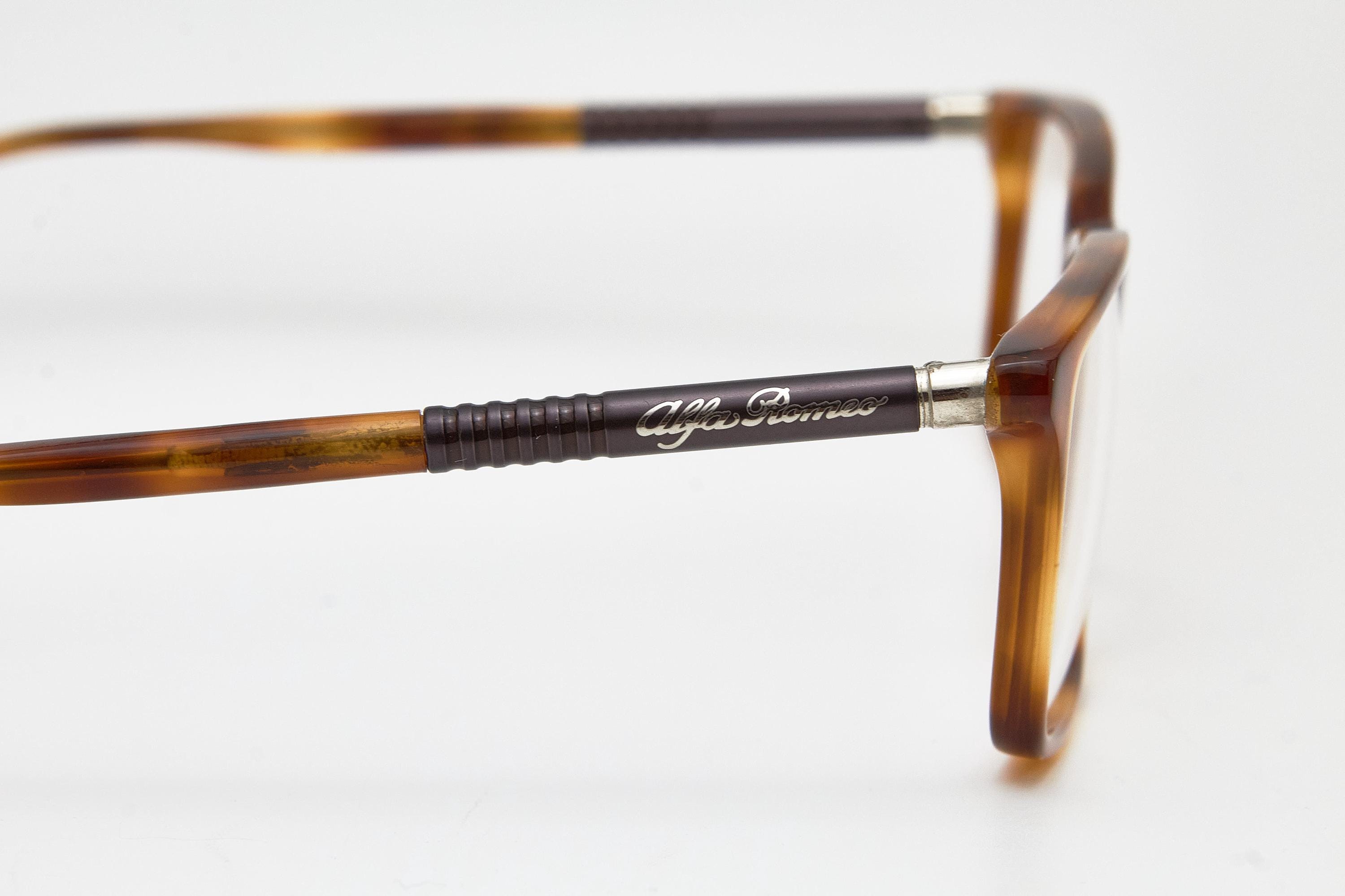 Y2K Alfa Romeo Eyeglasses, Tortoise Shell Frame, 2000s Style  display picture 1