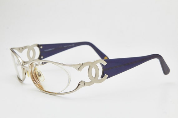 Y2k eyeglasses CHANEL vintage eyeglasses 2020,blu… - image 3